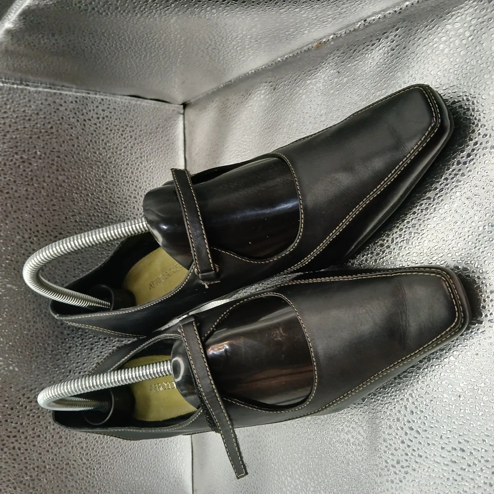 Aeropostale Black Leather Heels Women's Size 10